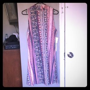 Sleeveless mockneck dress